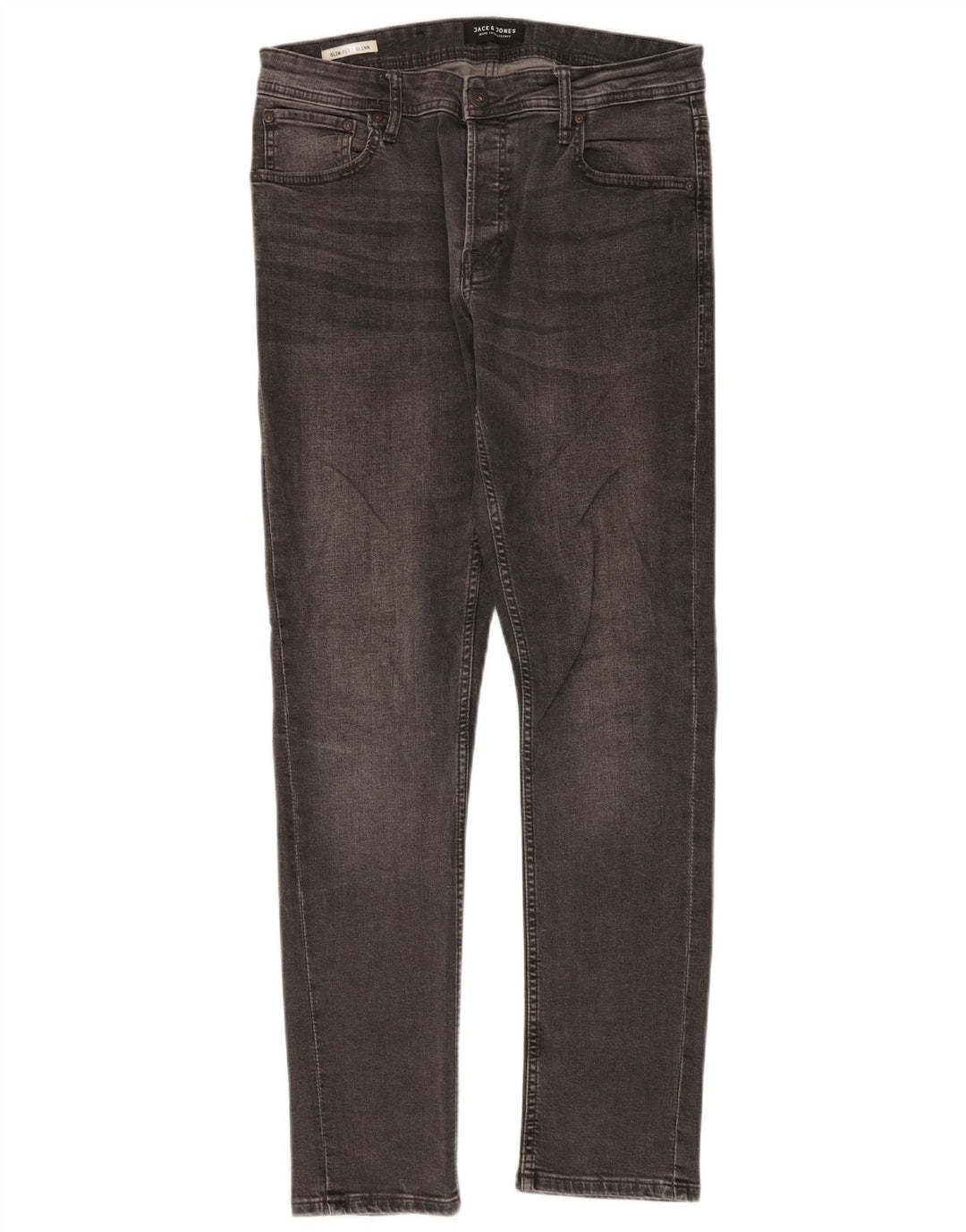 Jack & Jones Uomo GLENN Slim Jeans W32 L32 Cotone Grigio