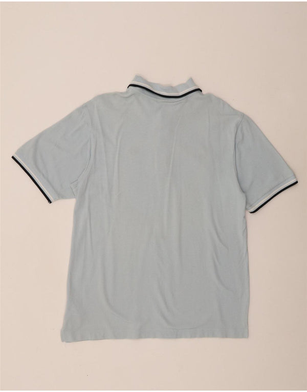 Polo da uomo Lotto XL in cotone a righe blu