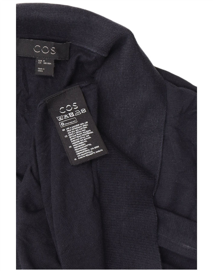 Maglione Cos da uomo con collo alto in seta blu navy medio