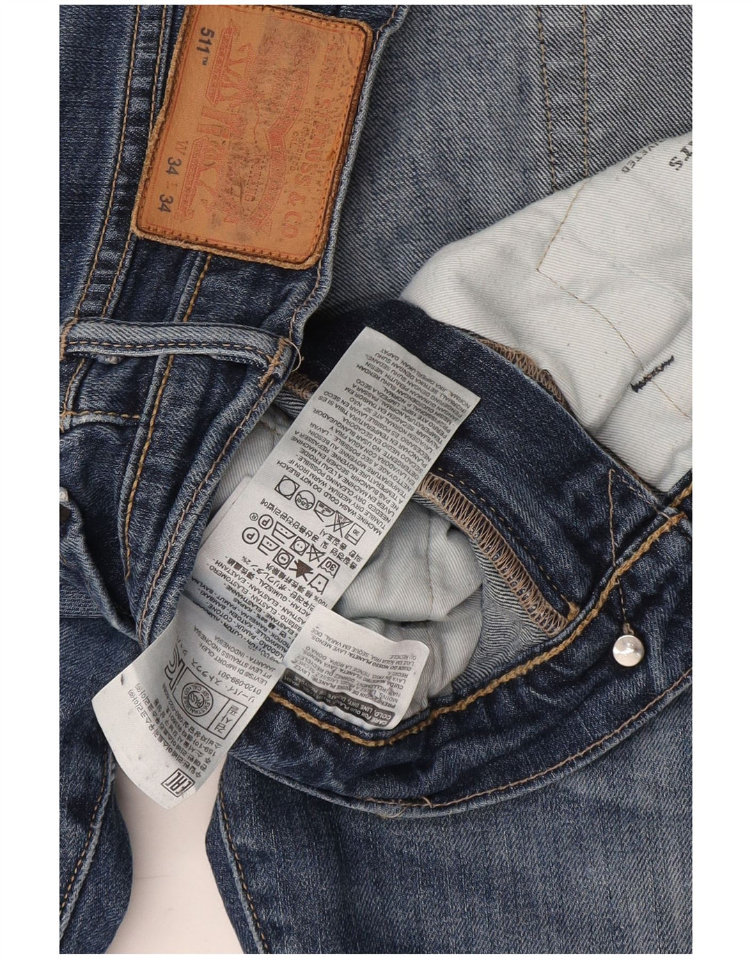 Jeans Levi's Uomo 511 Slim W34 L28 Cotone Blu