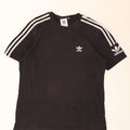 T-shirt Adidas da uomo Top media in cotone nero