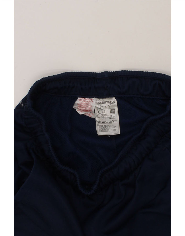 ADIDAS Boys Climalite Sport Shorts 13-14 Years  Navy Blue Polyester Vintage Adidas and Second-Hand Adidas from Messina Hembry 