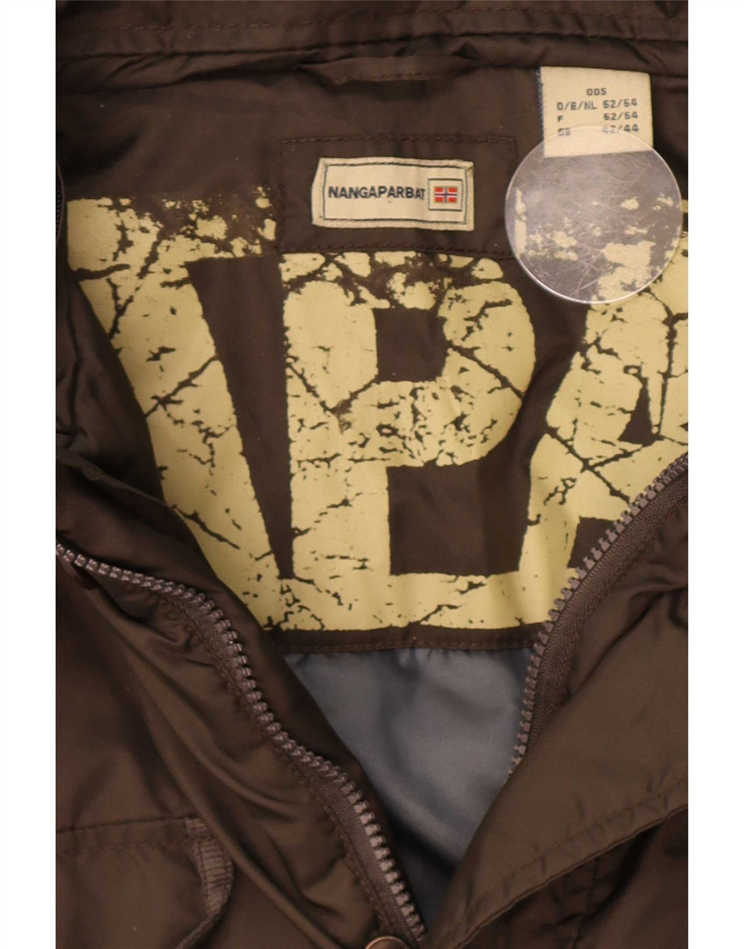 Giacca imbottita da uomo Nangaparbat UK 42/44 XL Marrone Poliammide