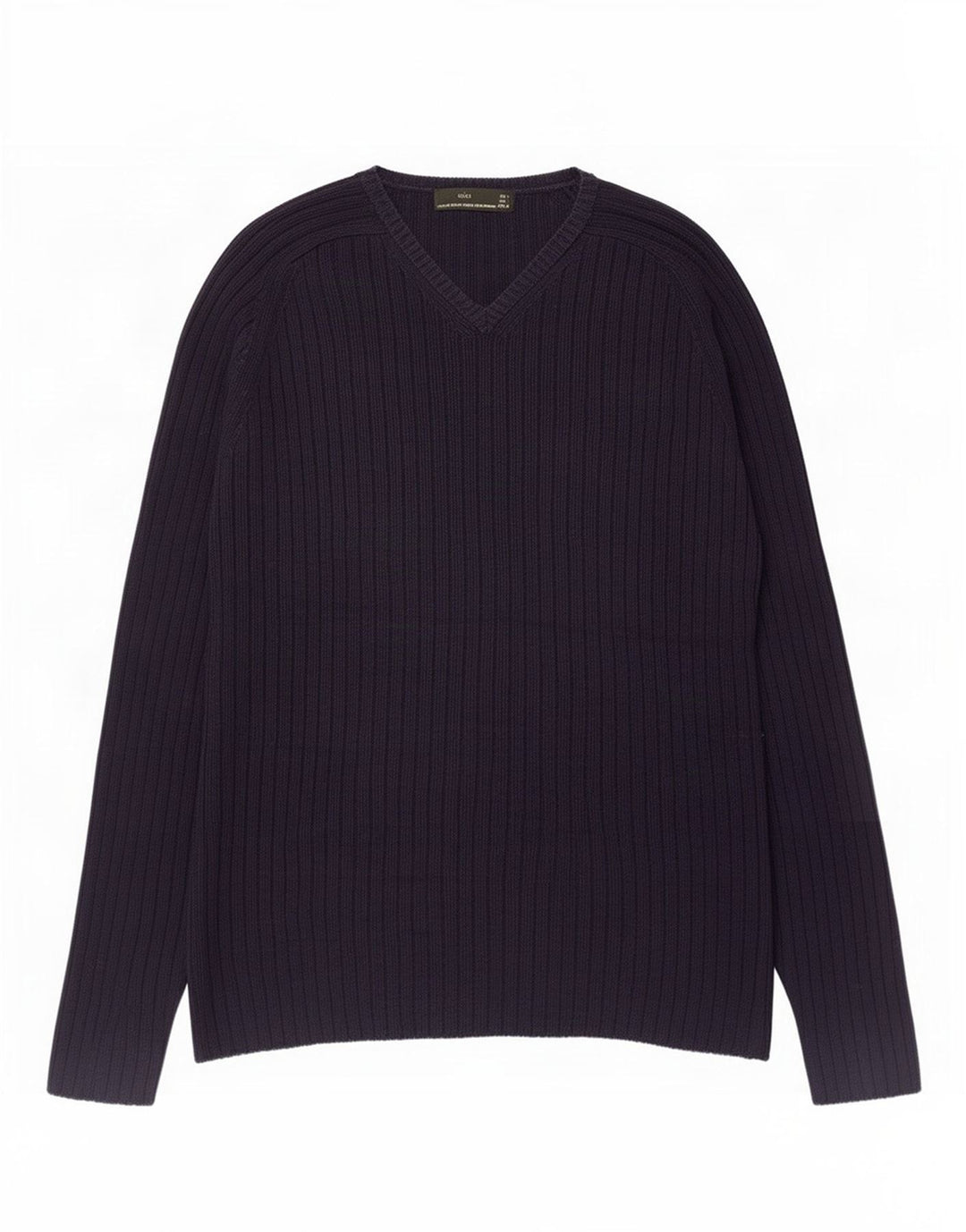 Maglione Zara da uomo con scollo a V grande blu navy