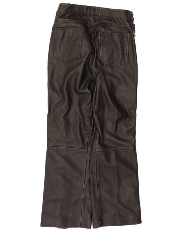 Pantaloni dritti in pelle da donna Highway 1 IT 48 XL W36 L29 Pelle nera