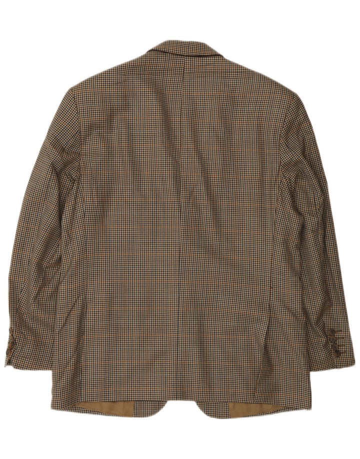 Giacca blazer a 2 bottoni da uomo Marks & Spencer UK 40 Lana a quadri beige medio
