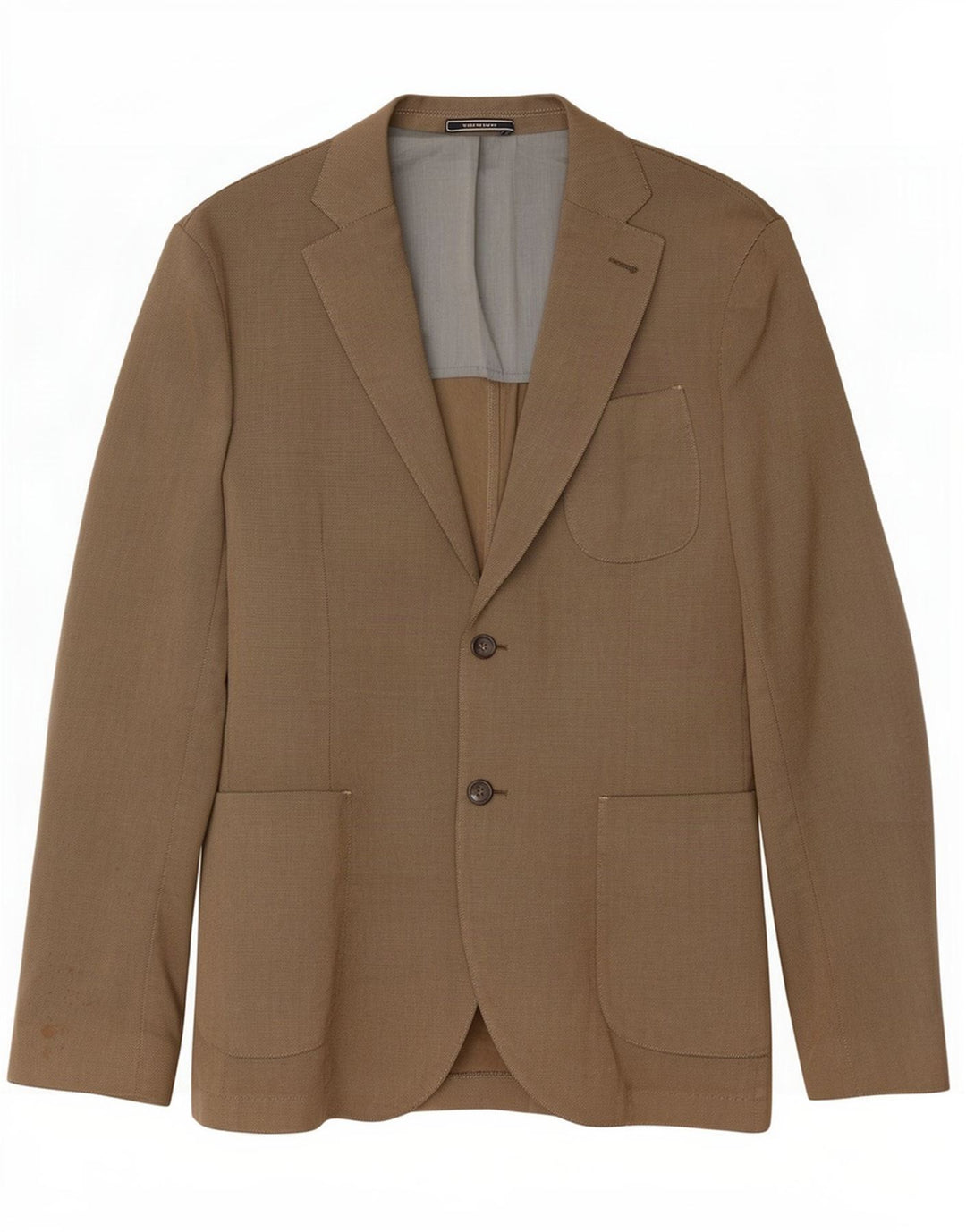 Massimo Dutti Giacca blazer da uomo a 2 bottoni UK 42 XL Marrone Cotone
