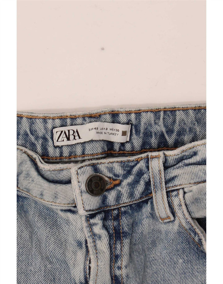 Jeans bootcut invecchiati da donna Zara EU 40 medio W30 L34 blu