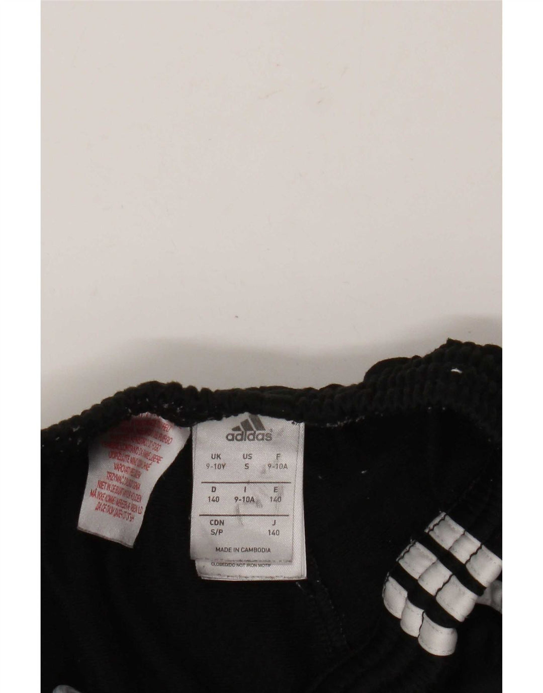Pantaloni della tuta da ragazzo Adidas 9-10 anni in poliestere nero