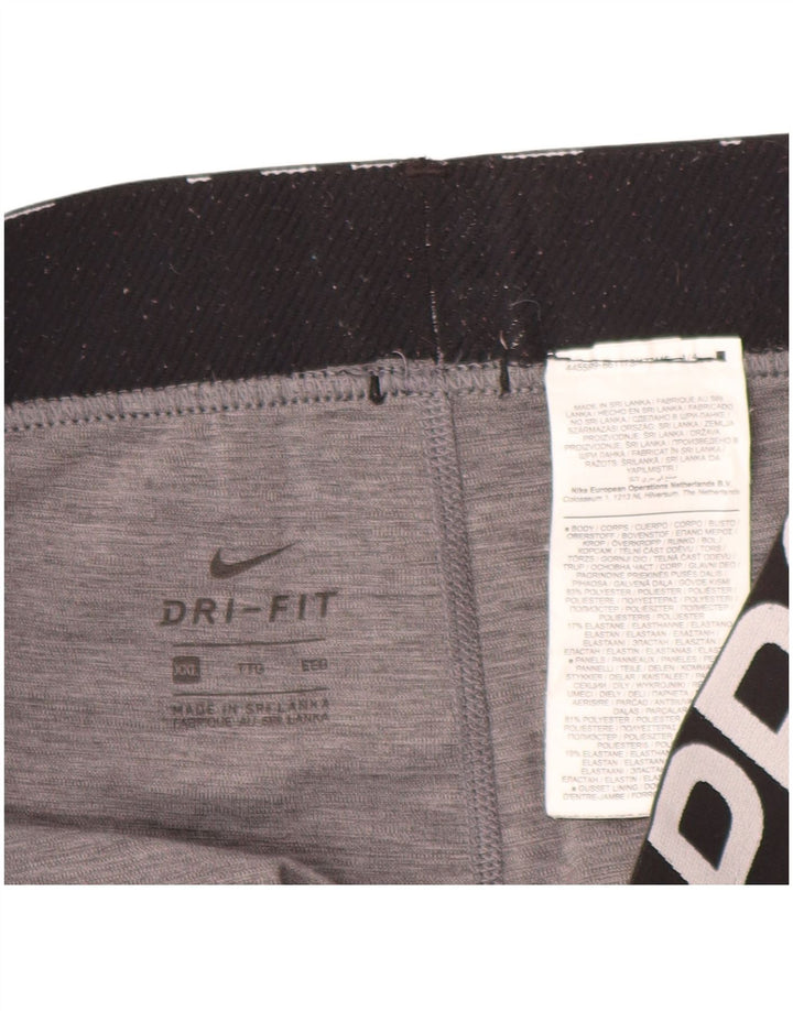 Leggings Capri con grafica Dri Fit da donna NIKE UK 20 2XL Blocco di colore grigio