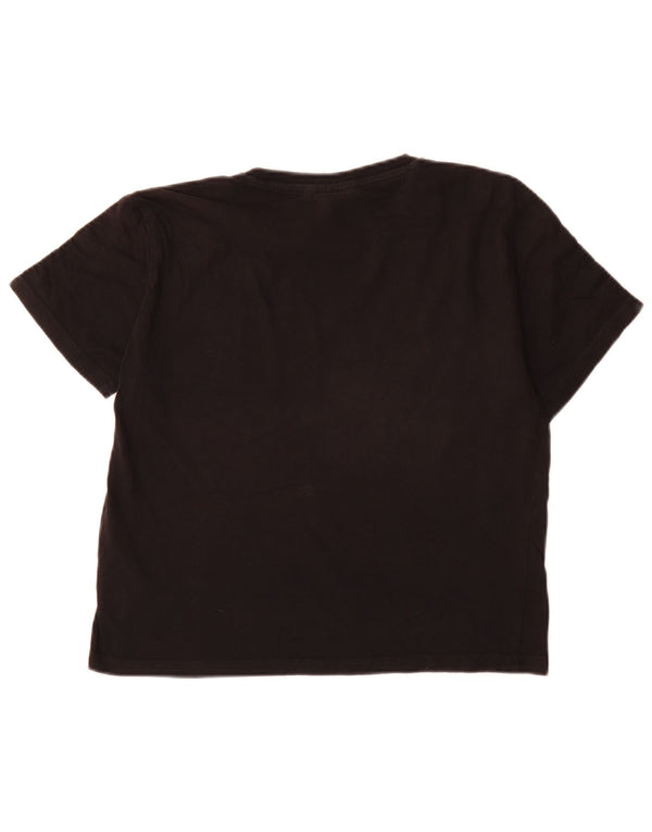 Maglietta grafica da donna Fila Top UK 14 cotone color block medio nero