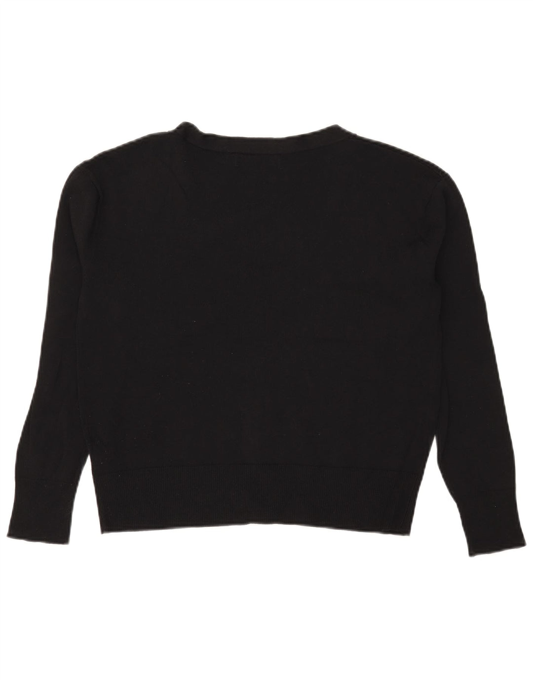 Maglione cardigan oversize corto da donna Marks & Spencer UK 8 piccolo nero