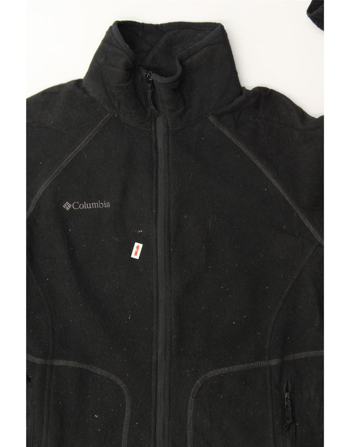 COLUMBIA Womens Fleece Jacket UK 10 Small Black Polyester Vintage Columbia and Second-Hand Columbia from Messina Hembry 