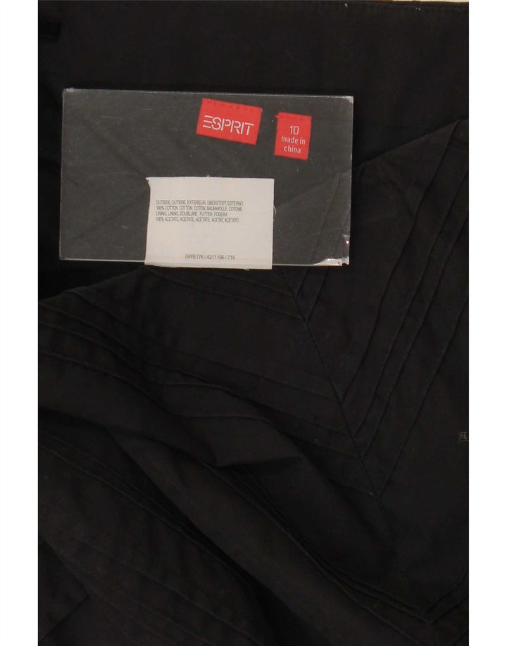 Gonna a trapezio da donna Esprit UK 10 piccola W30 cotone nero