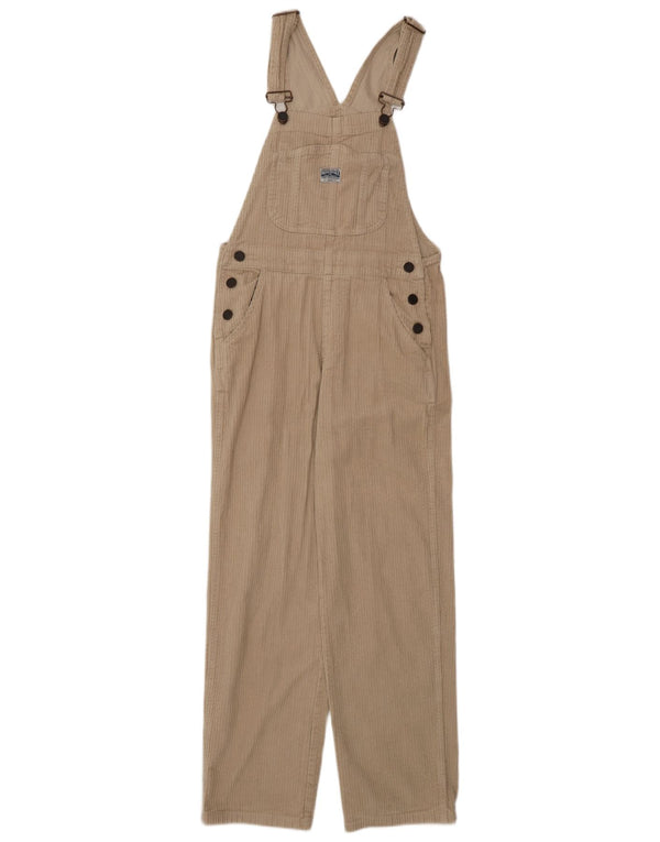 Pantaloni salopette da donna in velluto a coste Pull & Bear XS W30 L32 Cotone Beige