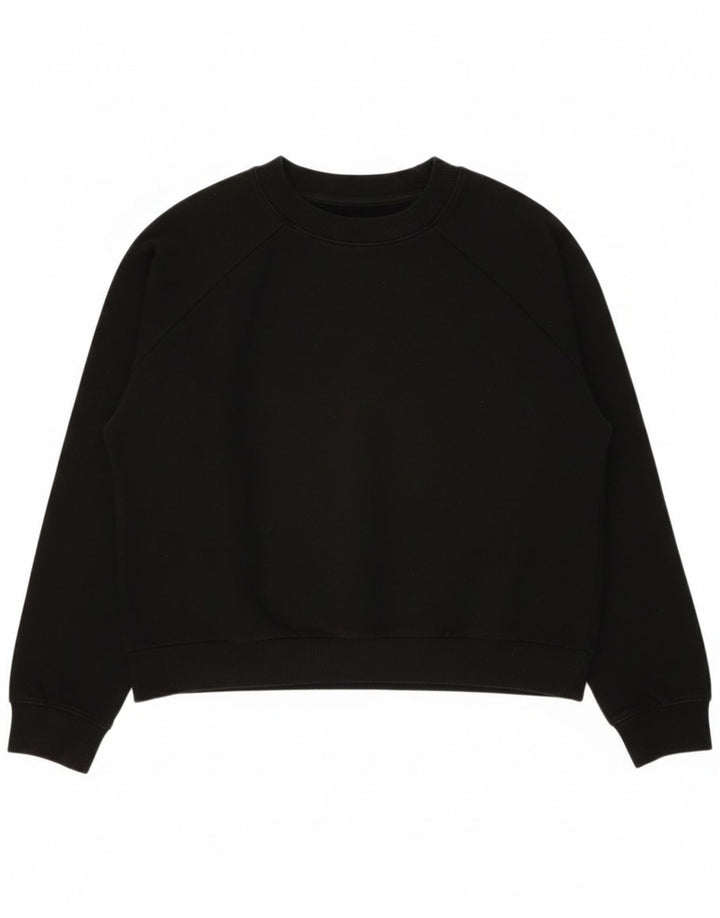 Felpa oversize con grafica da donna di Vans, maglione UK 10, piccola, cotone nero
