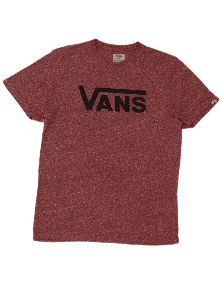 T-shirt grafica da uomo VANS Top medio marrone chiazzato