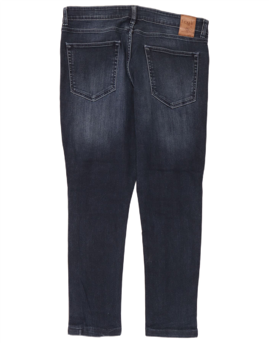 Jeans slim invecchiati da uomo French Connection W36 L28 cotone blu navy