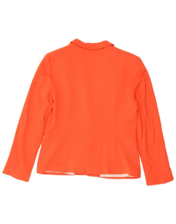 Giacca blazer a 1 bottone da donna Zara UK 14 grande viscosa arancione