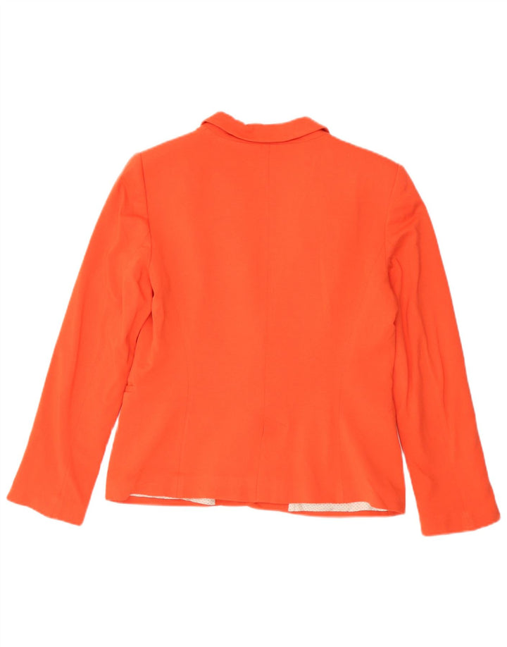 Giacca blazer a 1 bottone da donna Zara UK 14 grande viscosa arancione