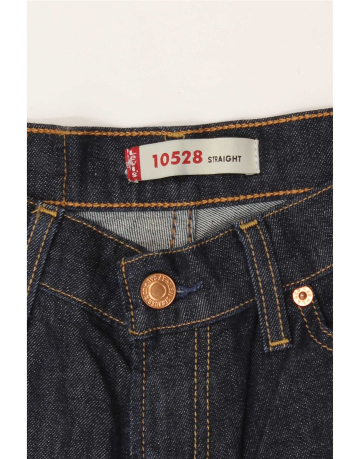 Jeans dritti Levi's 528 da donna W27 L30 cotone blu navy