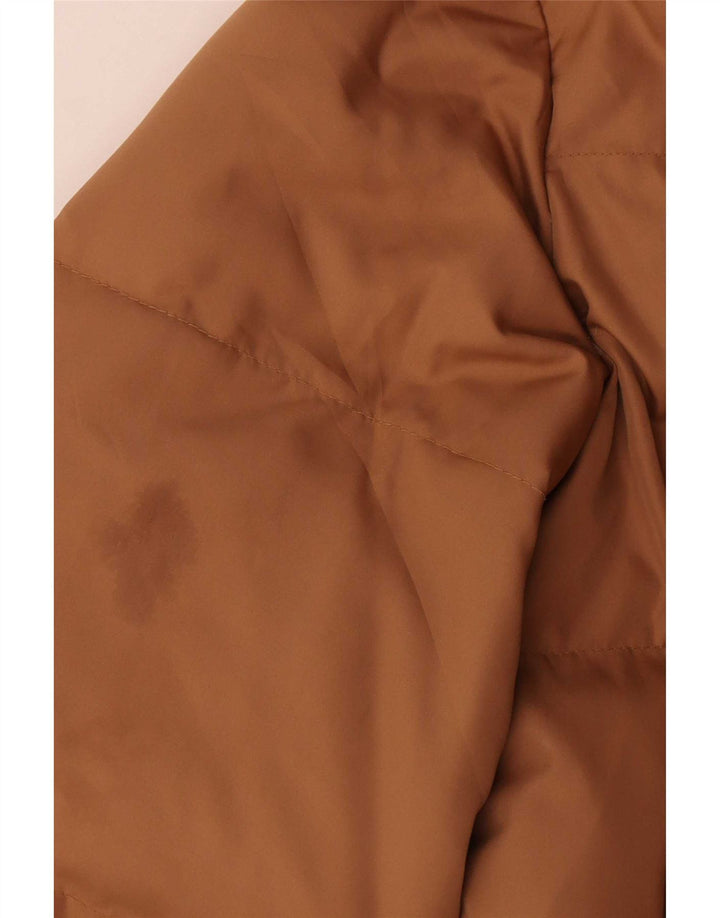 Giacca imbottita con cappuccio corta da donna Phard UK 16 grande poliestere marrone