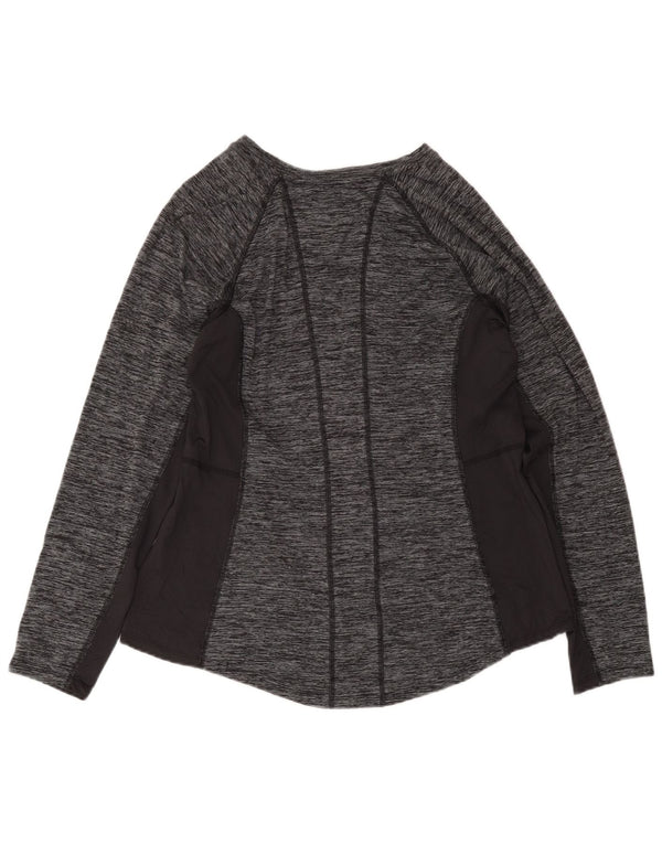 Maglia da donna a maniche lunghe Fila UK 20 2XL Sport in poliestere screziato grigio