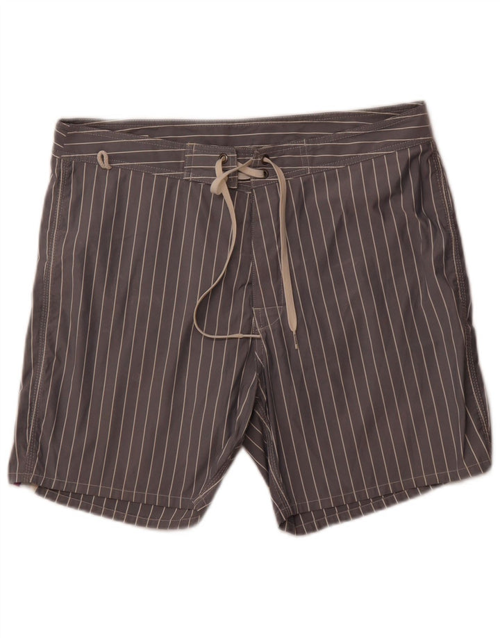 Pantaloncini da bagno da uomo SUNDEK Poliestere gessato grigio medio