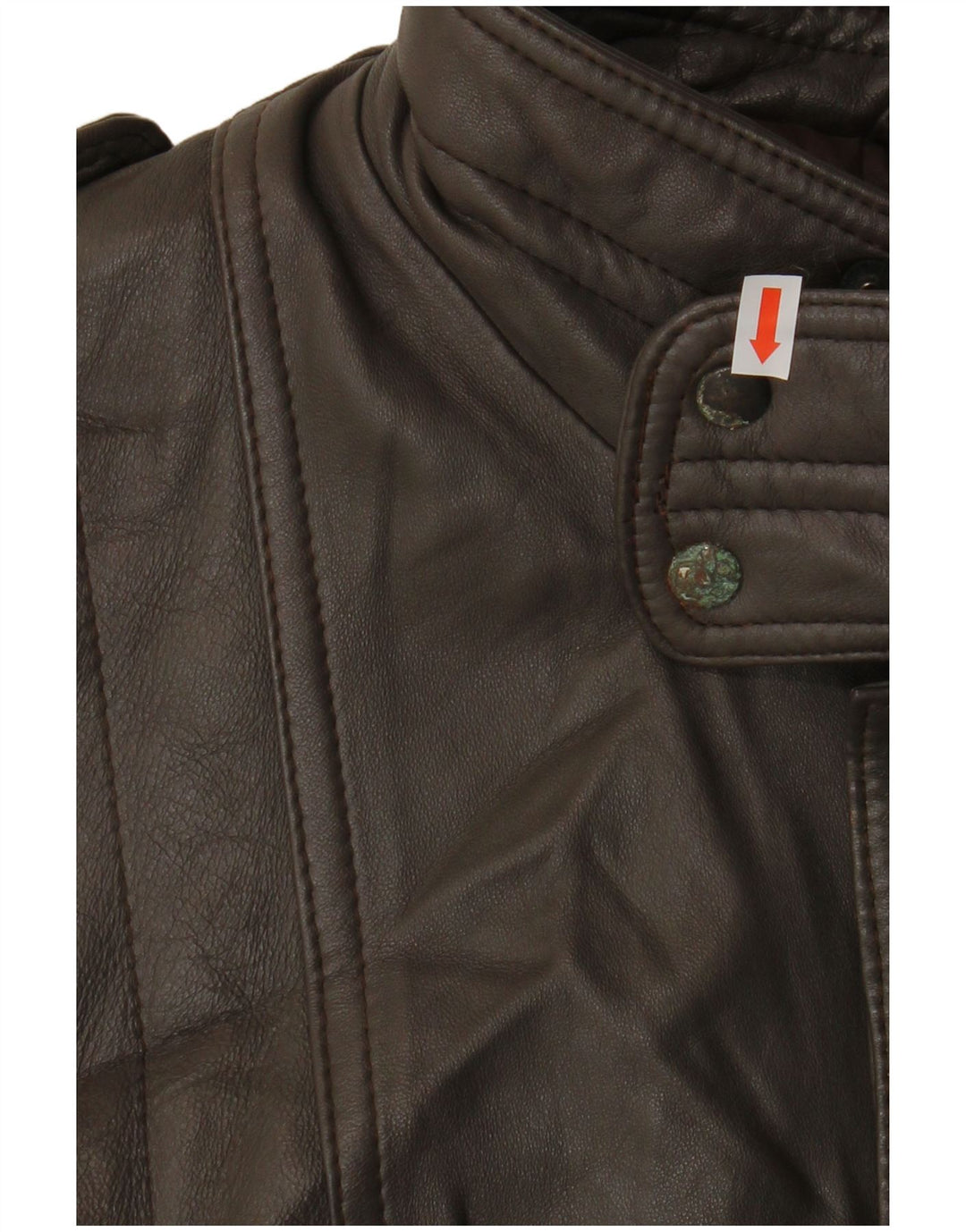 Giacca in pelle da uomo VINTAGE IT 54 2XL Pelle marrone