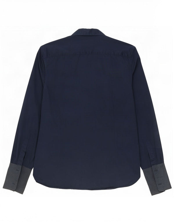 Camicia formale da uomo Ted Baker taglia 15,5 media blu navy maculato