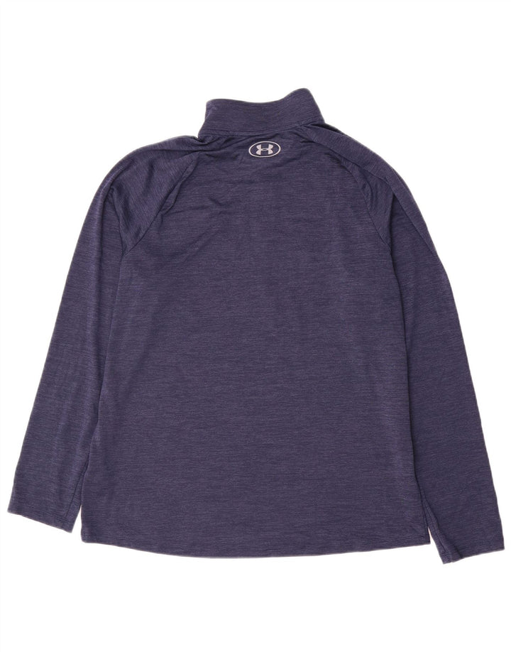 Under Armour - Tuta da uomo pullover con zip e collo, grande gessato blu navy