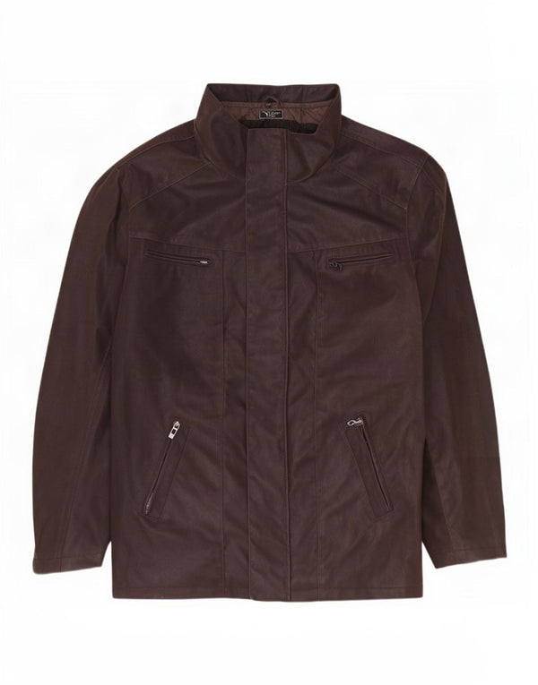 Giacca Uomo in Ecopelle Rino & Pelle IT 52 XL Poliestere Marrone