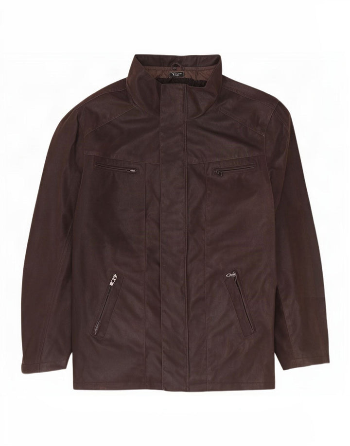 Giacca Uomo in Ecopelle Rino & Pelle IT 52 XL Poliestere Marrone