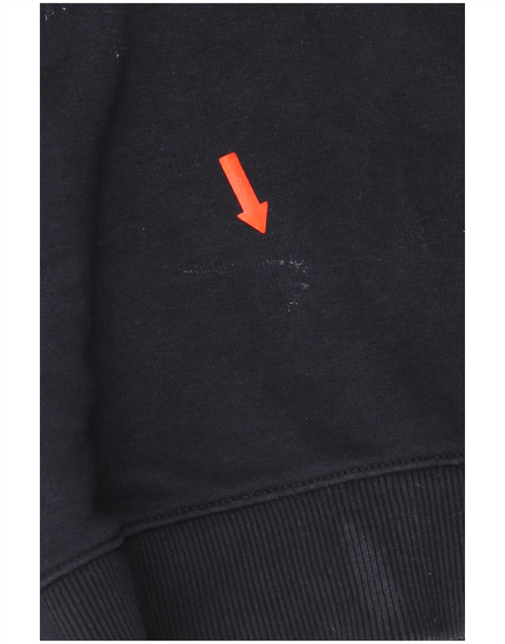 Felpa grafica da donna Tommy Hilfiger Maglione UK 14 cotone nero medio