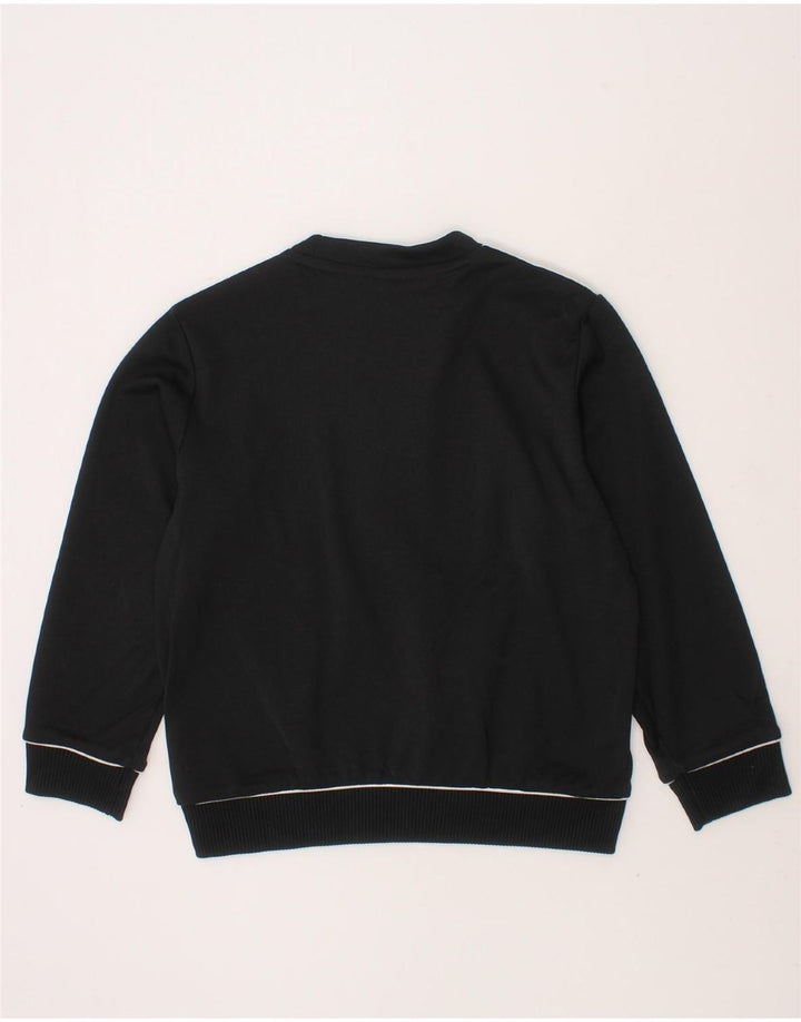 ADIDAS Boys Climawarm Graphic Sweatshirt Jumper 5-6 Years Black Polyester Vintage Adidas and Second-Hand Adidas from Messina Hembry 