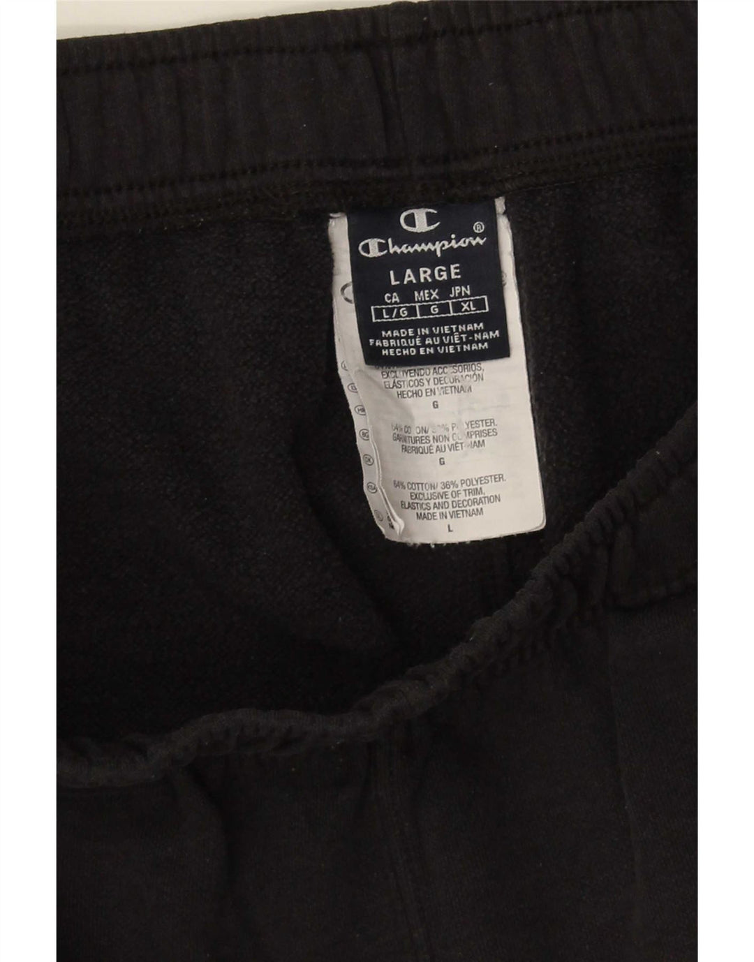 Pantaloni da tuta corti da uomo Champion grandi in cotone nero