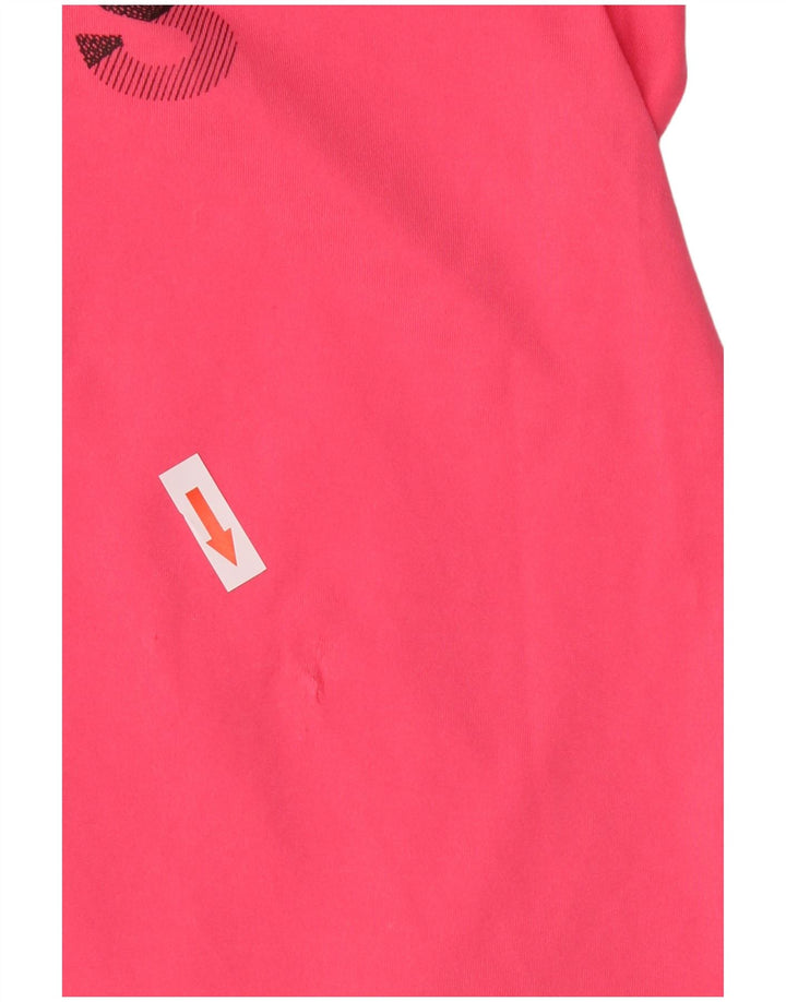T-shirt grafica da donna Adidas Top UK 12/14 poliestere rosa medio