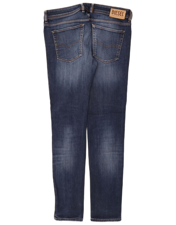 Diesel Jeans skinny effetto consumato Sleenker da uomo W33 L32 in cotone blu