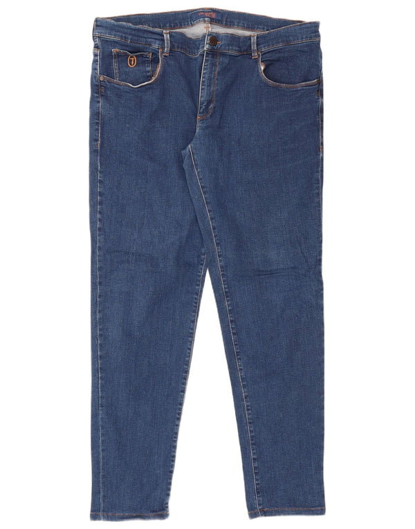Jeans Skinny Uomo Trussardi W42 L32 Blu Cotone