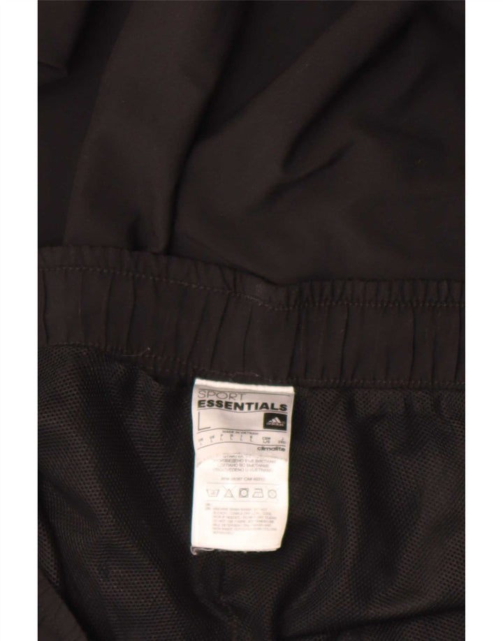 Pantaloni da tuta Adidas Climalite da uomo grandi in poliestere nero