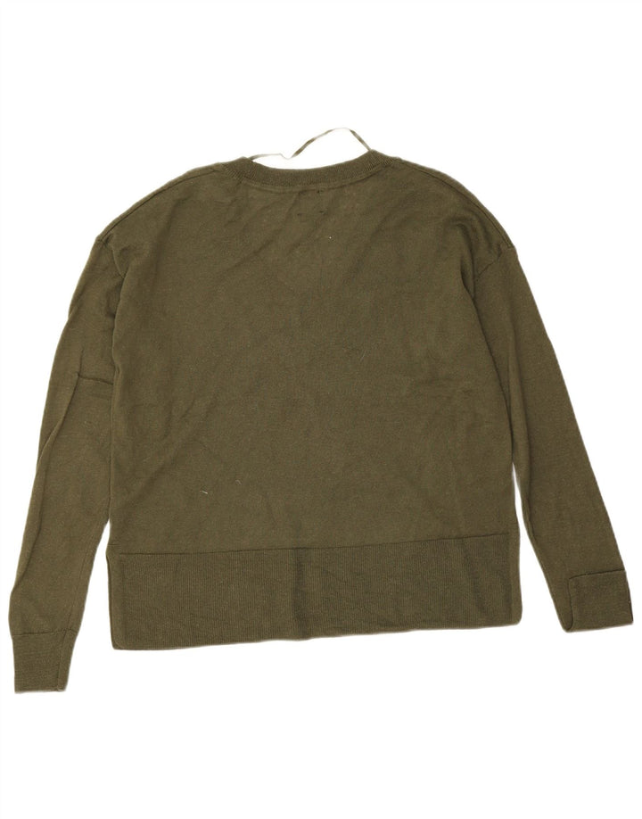 Maglione maglione oversize con scollo a V da donna Gap UK 10 piccolo verde