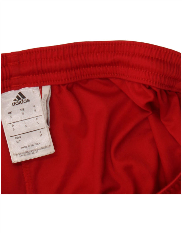 Pantaloncini sportivi Adidas Climalite da uomo piccoli in poliestere rosso