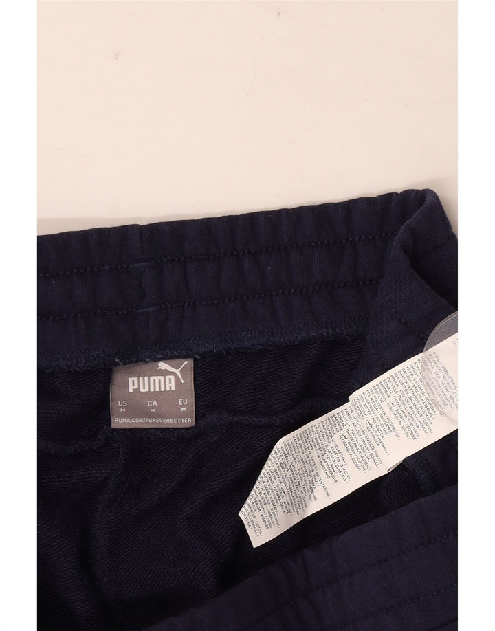 Pantaloni da tuta da uomo Puma Joggers medi in cotone blu navy