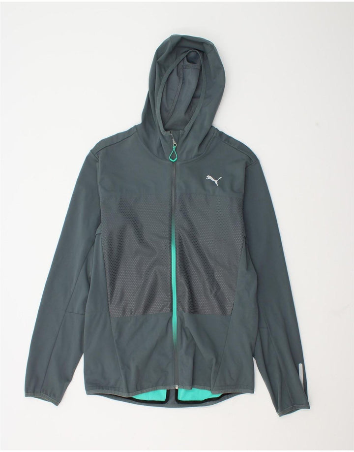 Giacca sportiva da uomo con cappuccio Puma Grigio medio