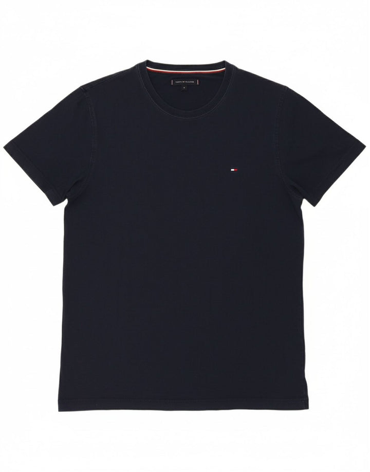 TOMMY HILFIGER Mens T-Shirt Top Medium Navy Blue Cotton
