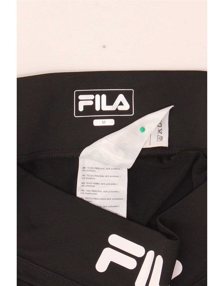 Leggings grafici da donna Fila UK 12 Poliestere geometrico nero medio