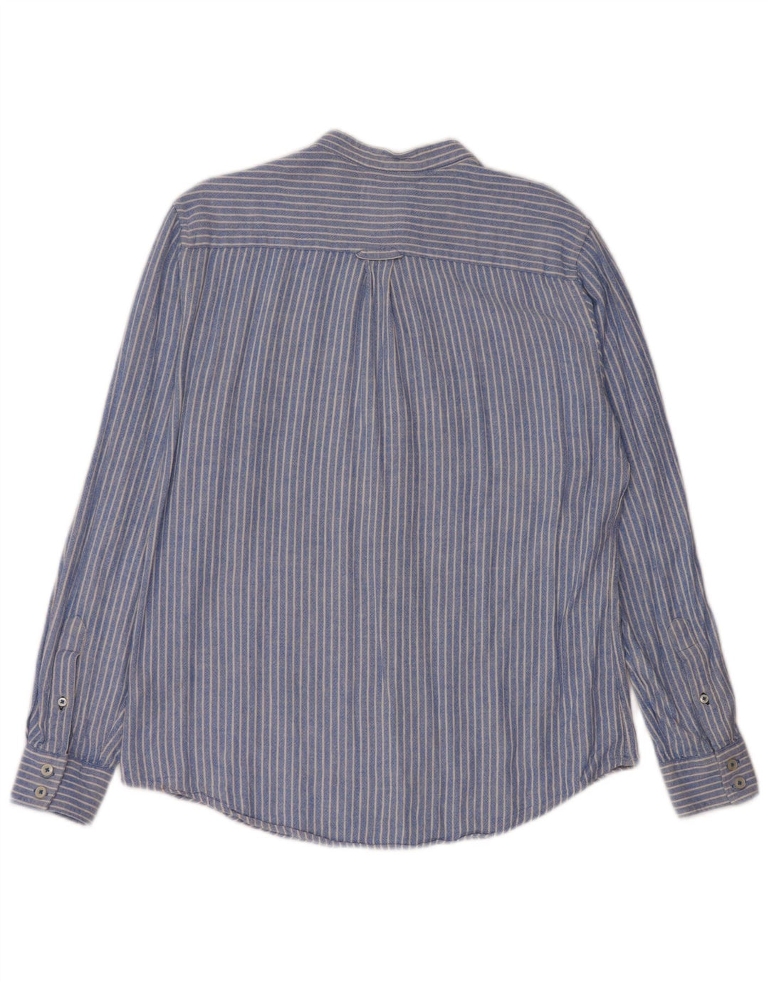 Crew Clothing Camicia da uomo in lino gessato blu medio
