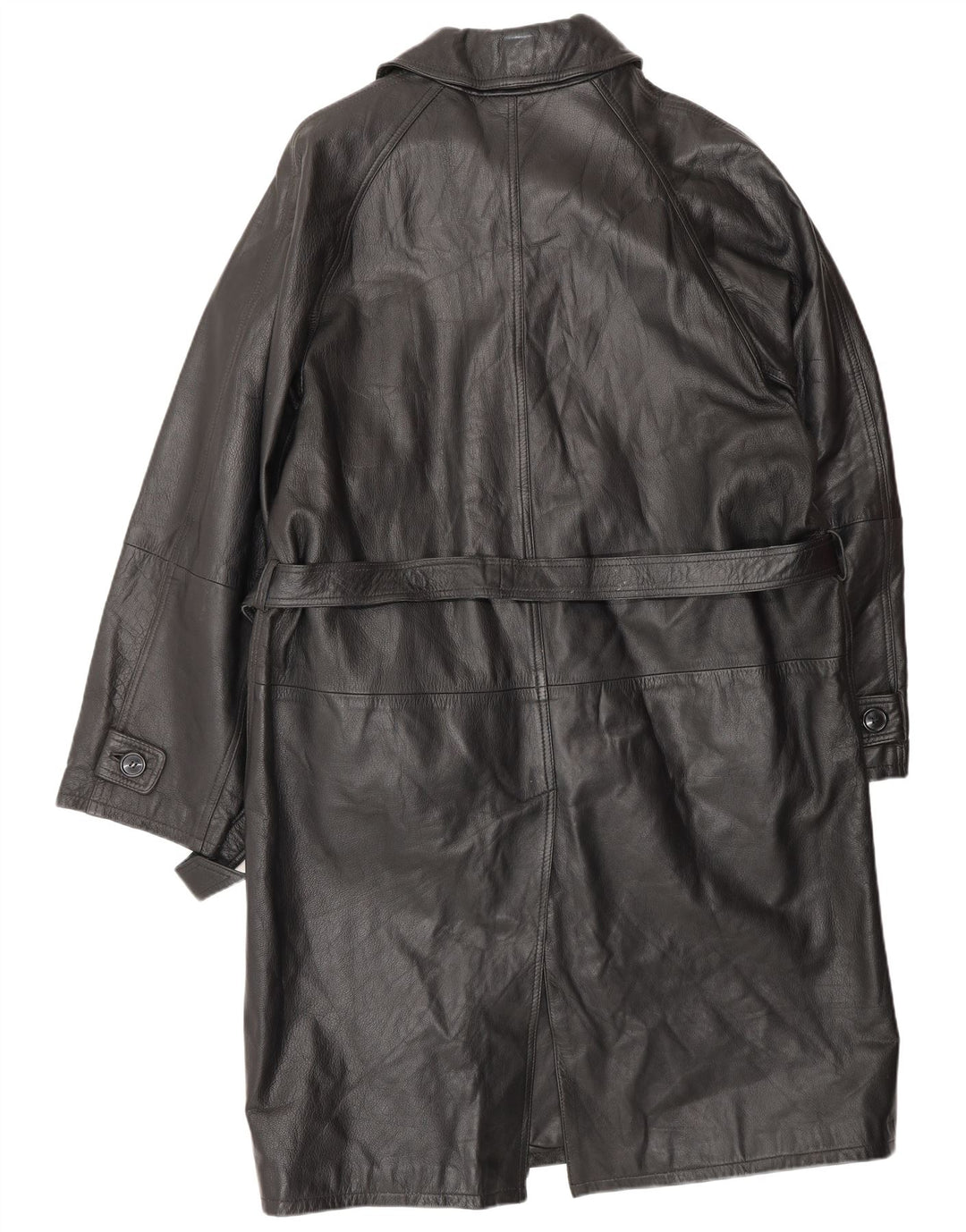 Cappotto in pelle da uomo VINTAGE IT 52 XL in pelle nera