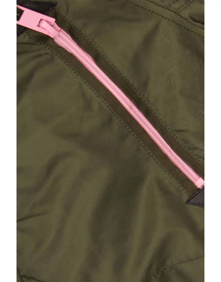 Giacca parka da donna con cappuccio SUPERDRY UK 14 nylon kaki medio