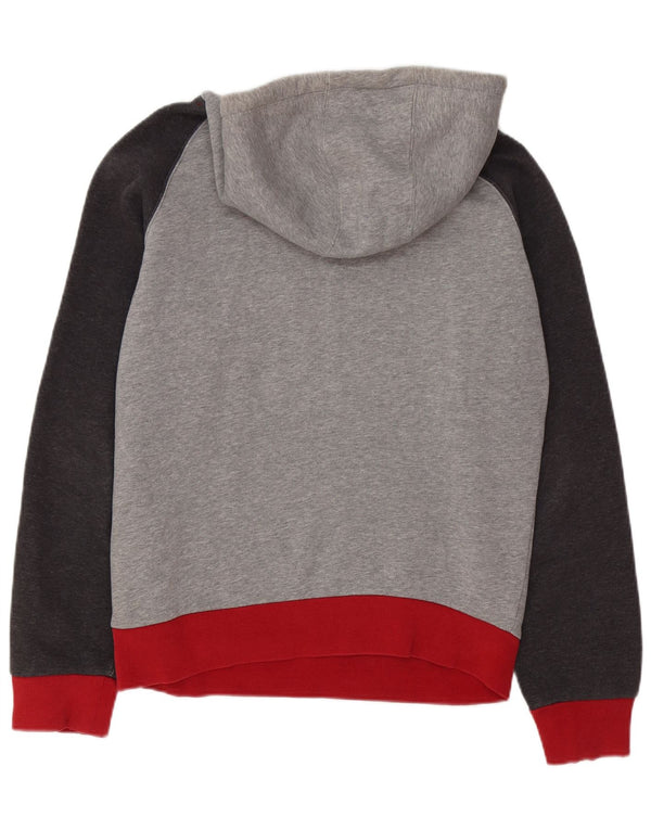 Maglione con cappuccio da uomo Quiksilver in cotone color block grigio medio